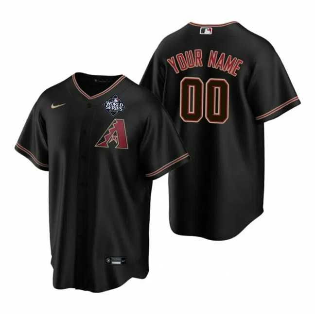 Men%27s Arizona Diamondbacks Active Player Custom Black 2023 World Series Cool Base Stitched Baseball Jersey->denver broncos->NFL Jersey